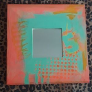 Hand Painted Square Mirror